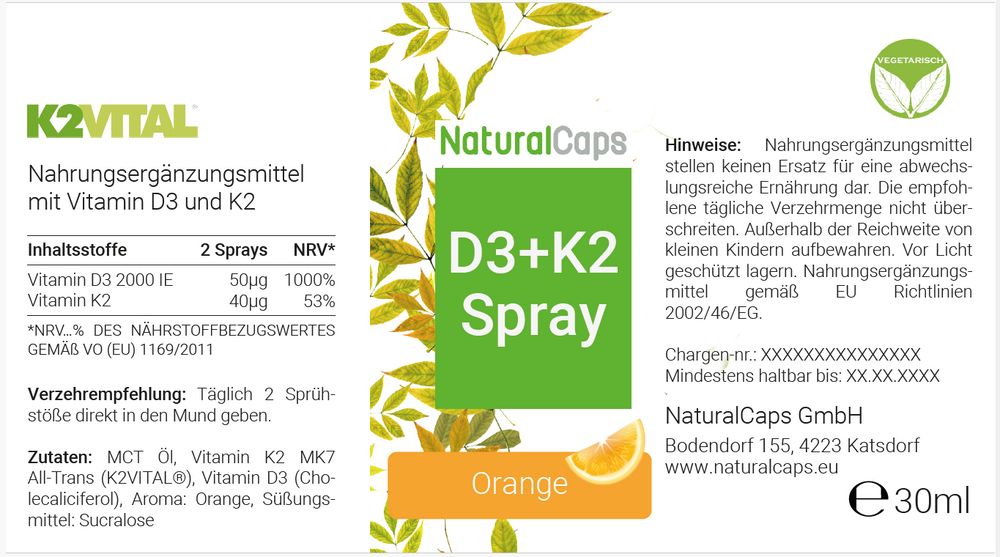 Vitamin D3 - K2 Spray