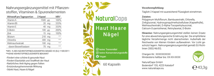 Haut Haare Nägel