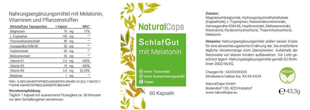 Schalf-Gut mit Melatonin