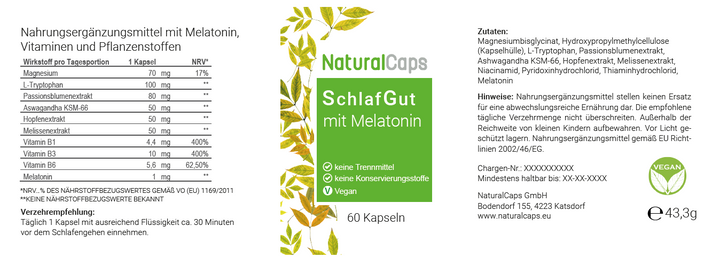 Schalf-Gut mit Melatonin