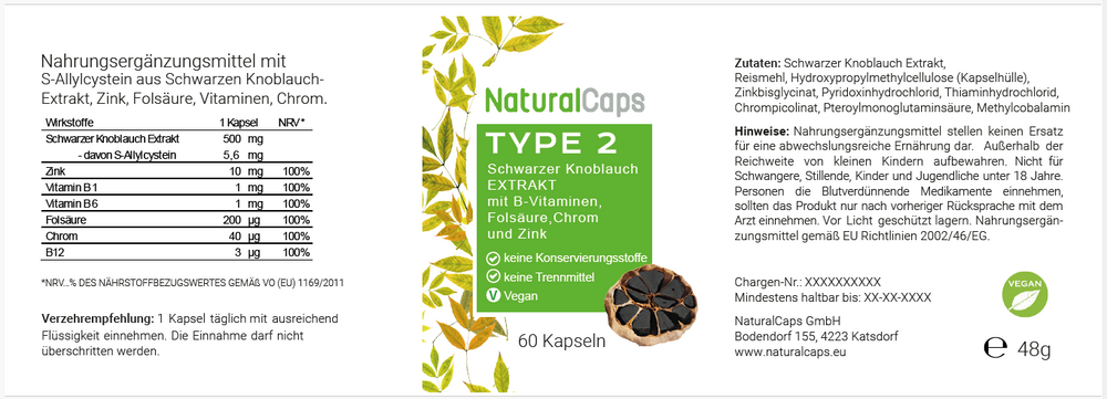 Type 2-schwarzer Knoblauch