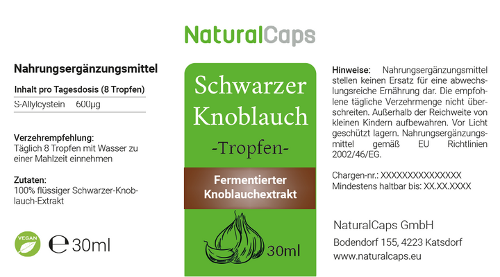 Schwarzer Knoblauch Tropfen