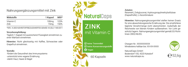 Zink plus Vitamin C